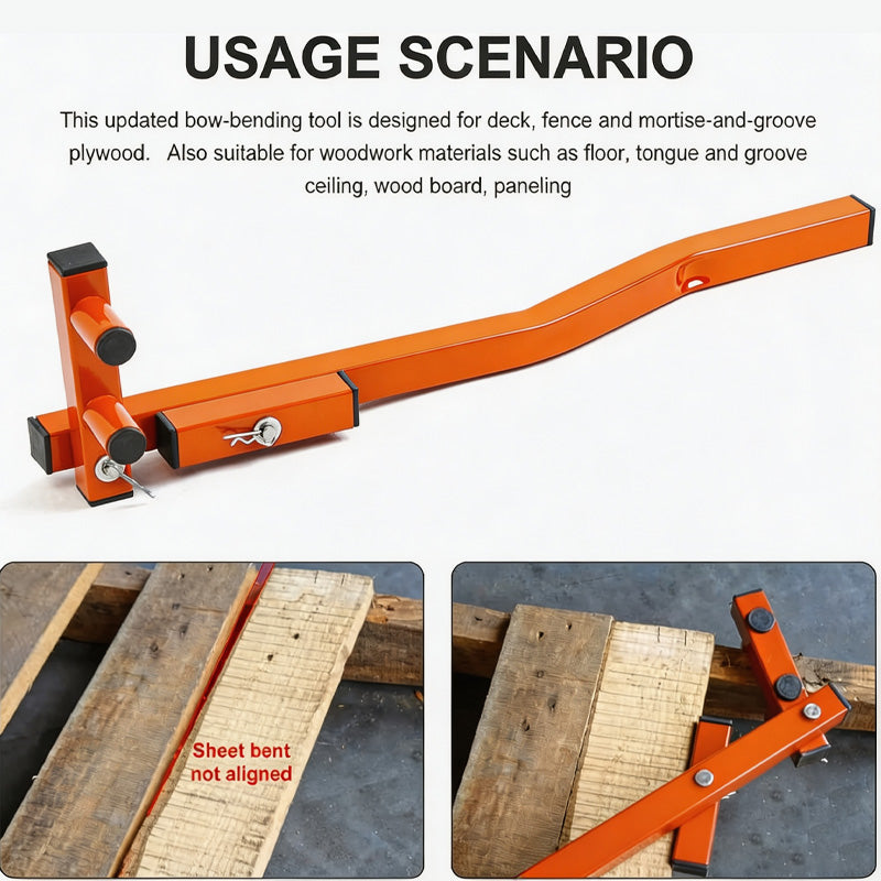⏰Multi-Angle Deck Straightener and Wood Board Adjuster Flooring Tool for Woodworking