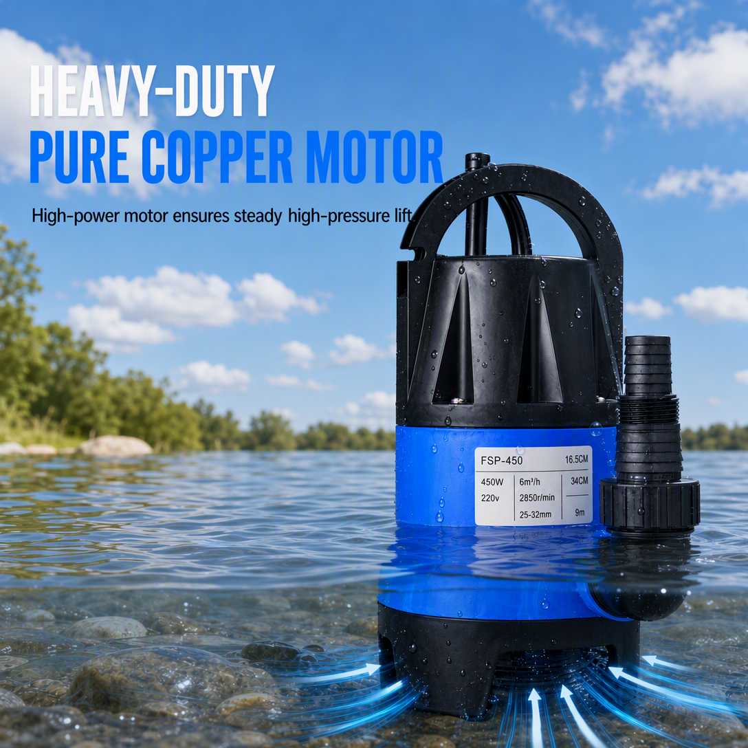 ⏳🔥LIMITED-TIME 50% OFF! ⏰450W 750W Electric Submersible Clean Water Pump for Garden Irrigation and Drainage
