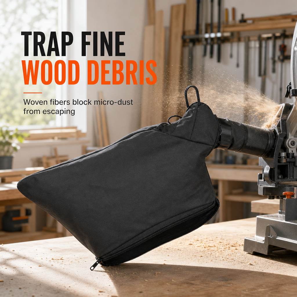 🎃Halloween Deal 50% OFF! Dust Collection Bag with Steel Wire Clamp for 10 Inch 255 Aluminum and Miter Saw