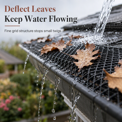 🎃Halloween Deal 50% OFF! Gutter Guard Mesh Roll – Leaf Filter Net with Fixing Pegs