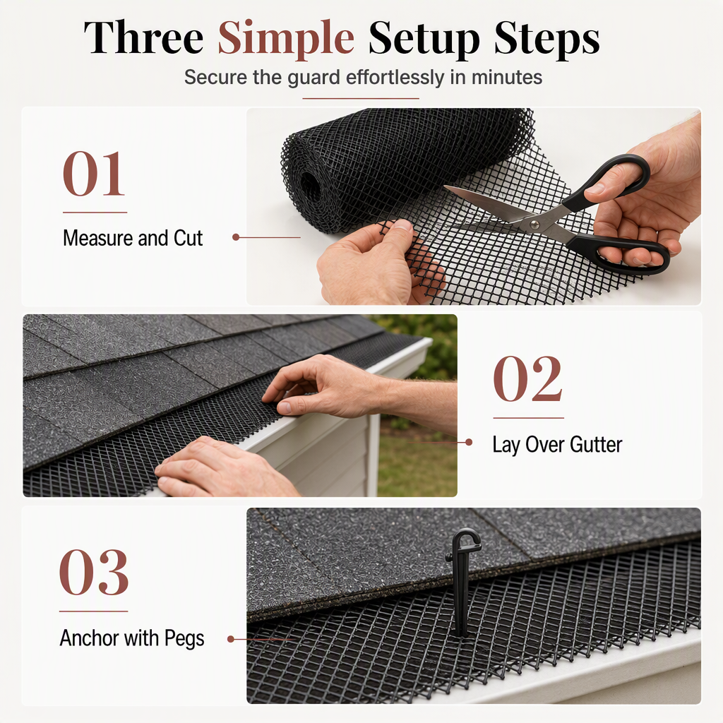 🎃Halloween Deal 50% OFF! Gutter Guard Mesh Roll – Leaf Filter Net with Fixing Pegs