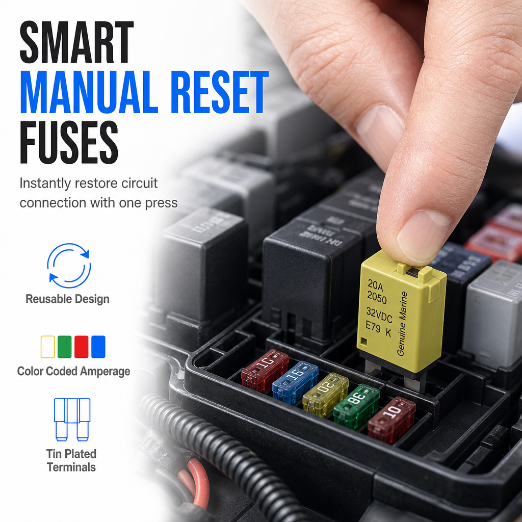 Universal 32VDC Resettable ATM Mini Blade Fuses