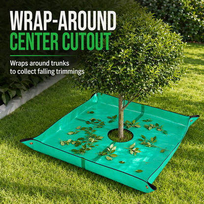 🎃Halloween Deal 50% OFF! Tree Leaf Catcher Mat with Center Hole – Easy Yard Cleanup