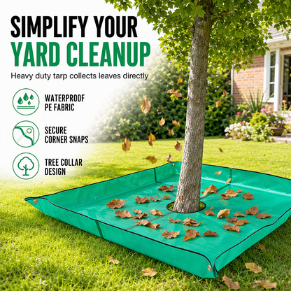🎃Halloween Deal 50% OFF! Tree Leaf Catcher Mat with Center Hole – Easy Yard Cleanup