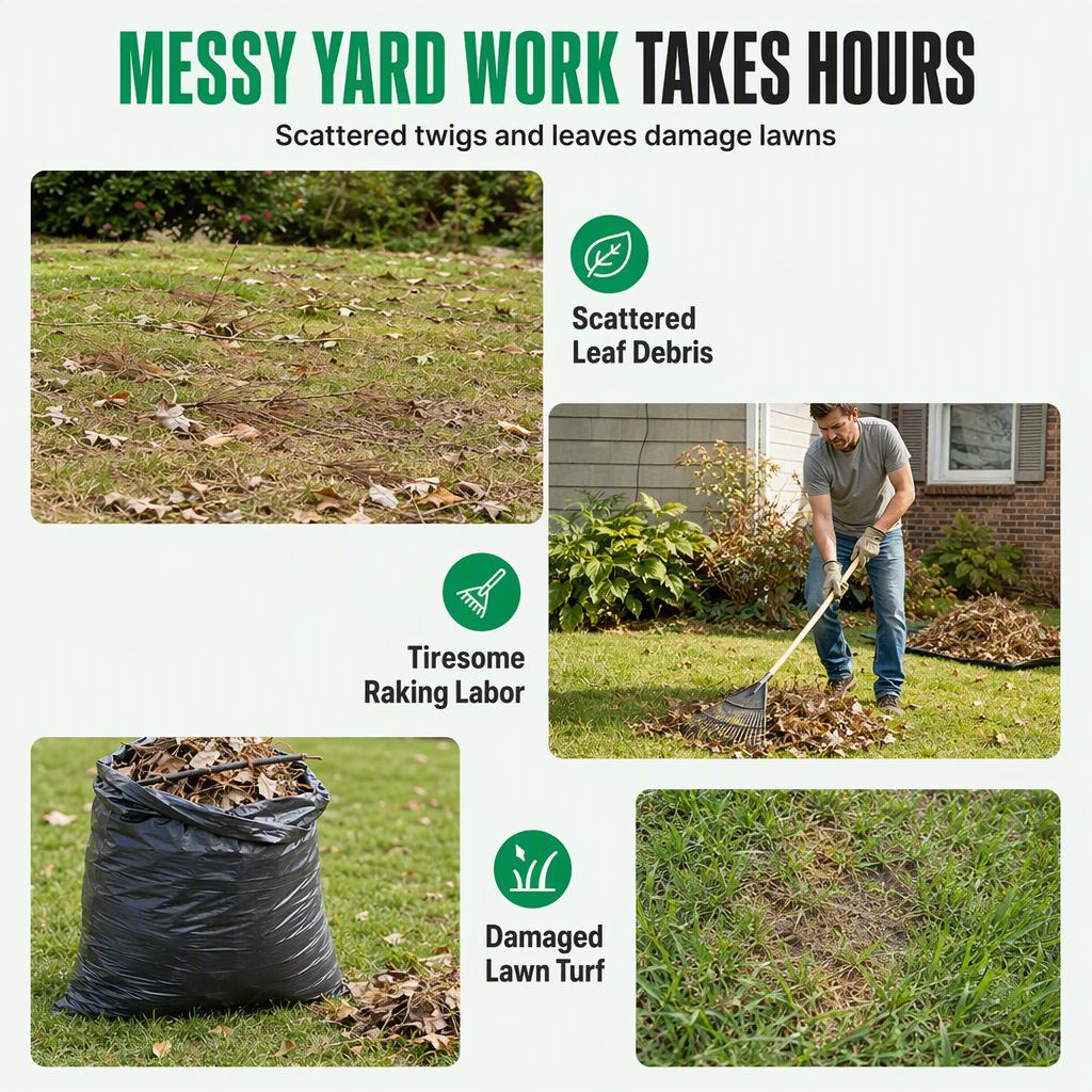 🎃Halloween Deal 50% OFF! Tree Leaf Catcher Mat with Center Hole – Easy Yard Cleanup