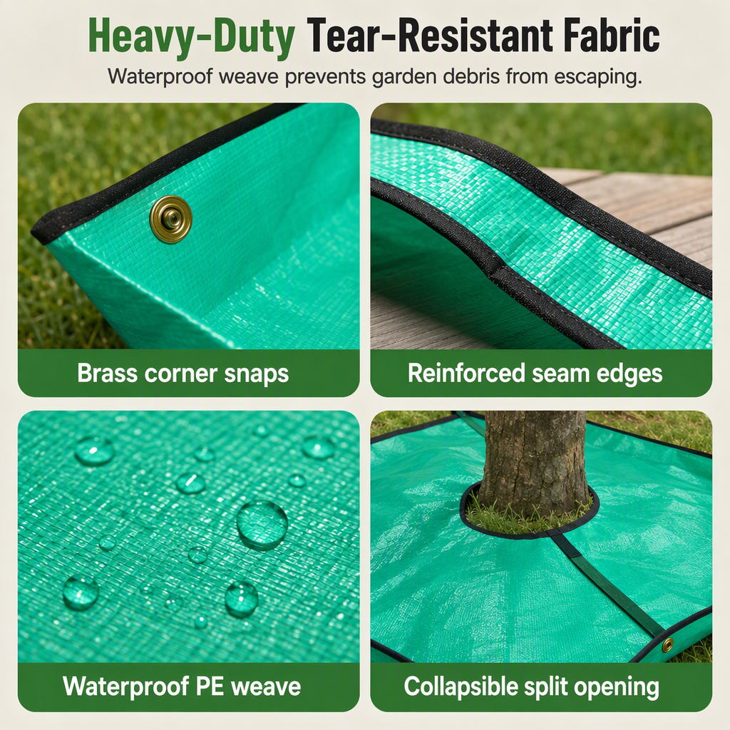 🎃Halloween Deal 50% OFF! Tree Leaf Catcher Mat with Center Hole – Easy Yard Cleanup
